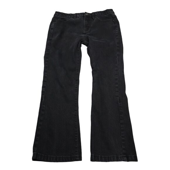 Calvin Klein Pants Womens 29 Black Bootcut Mid Rise Shape Denim Casual Jeans - Picture 1 of 16